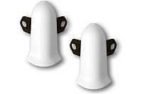 Наружный (внешний) угол с крепежом для плинтуса 85мм "Идеал Классик"