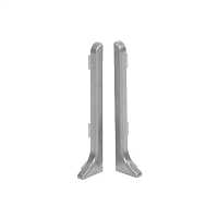 Заглушка алюминий ( правая+левая) для ал. плинтуса 60мм